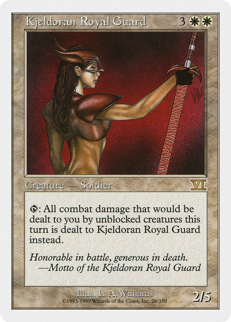Kjeldoran Royal Guard (6ED-028) - Classic Sixth Edition - Premium MTG Single from Wizards of the Coast - Just $0.08! Shop now at Game Crave Tournament Store