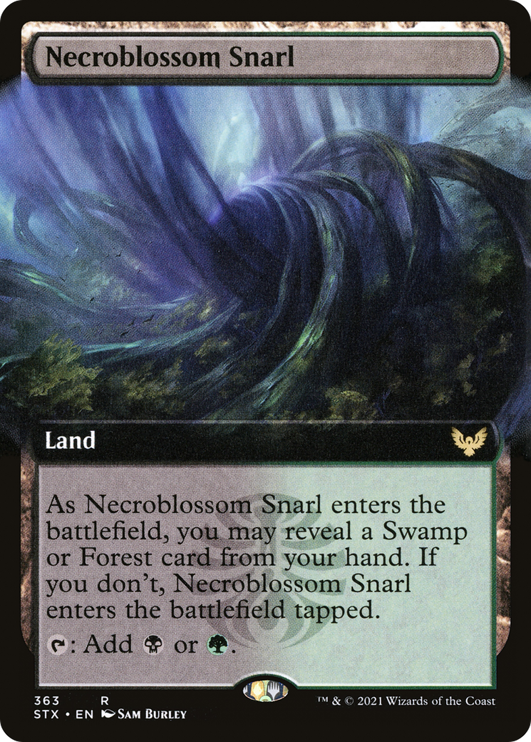 Necroblossom Snarl (STX-363) - Strixhaven: School of Mages: (Extended Art) Foil - Premium MTG Single from Wizards of the Coast - Just $2.93! Shop now at Game Crave Tournament Store