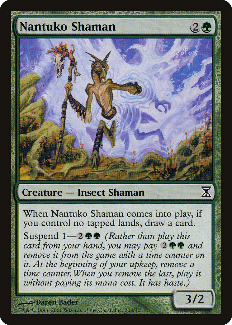 Nantuko Shaman (TSP-208) - Time Spiral - Premium MTG Single from Wizards of the Coast - Just $0.08! Shop now at Game Crave Tournament Store