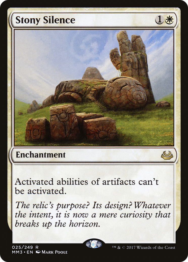 Stony Silence (MM3-025) - Modern Masters 2017 - Premium MTG Single from Wizards of the Coast - Just $2.17! Shop now at Game Crave Tournament Store