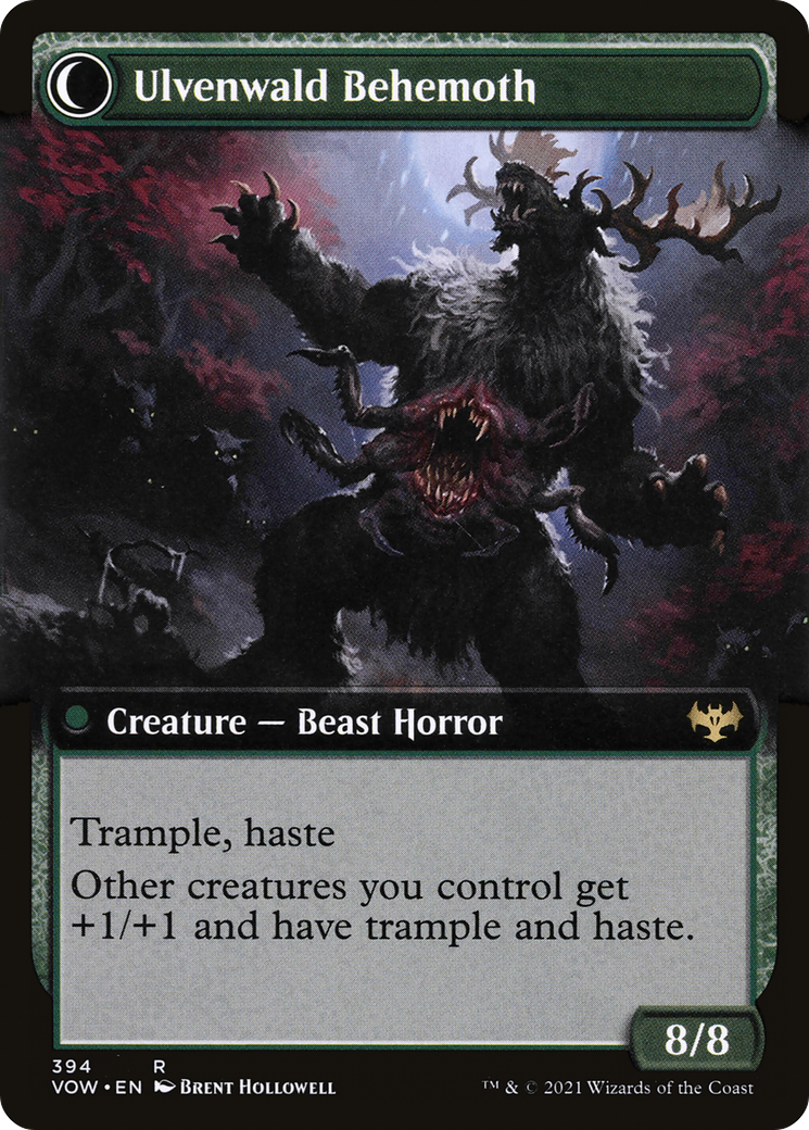 Ulvenwald Oddity // Ulvenwald Behemoth (VOW-394) - Innistrad: Crimson Vow: (Extended Art, Double Faced Transform) - Premium MTG Single from Wizards of the Coast - Just $1.17! Shop now at Game Crave Tournament Store