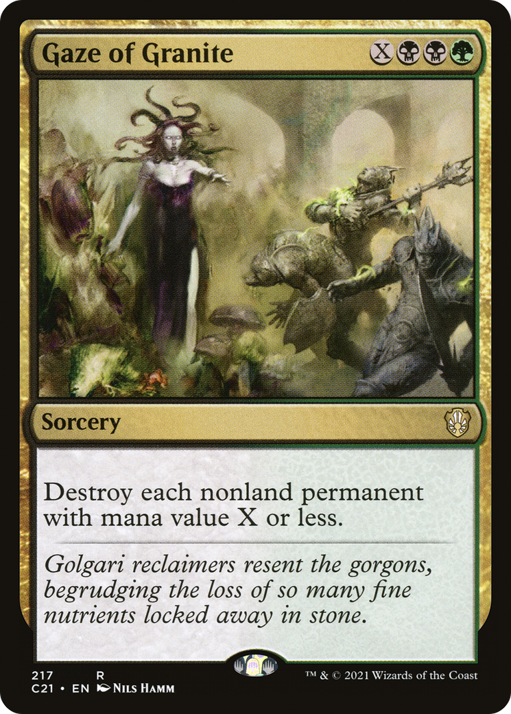 Gaze of Granite (C21-217) - Commander 2021 - Premium MTG Single from Wizards of the Coast - Just $0.25! Shop now at Game Crave Tournament Store