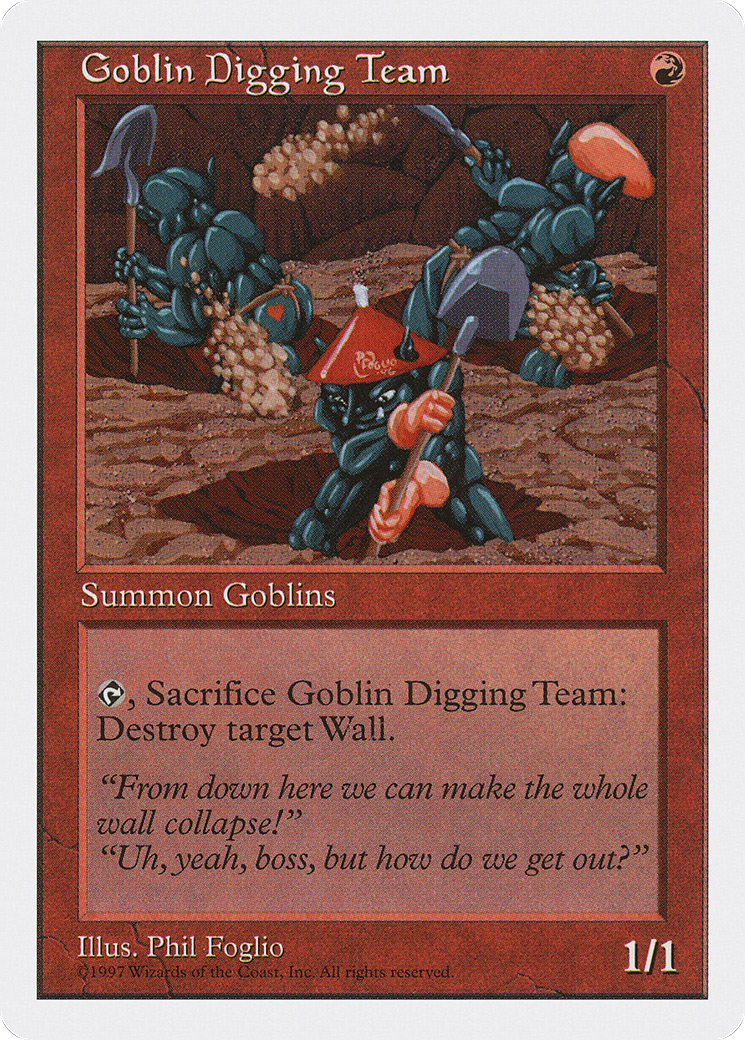 Goblin Digging Team (5ED-234) - Fifth Edition - Premium MTG Single from Wizards of the Coast - Just $0.08! Shop now at Game Crave Tournament Store