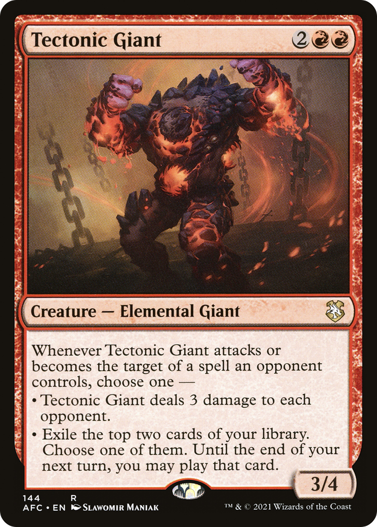 Tectonic Giant (AFC-144) - Forgotten Realms Commander - Premium MTG Single from Wizards of the Coast - Just $0.10! Shop now at Game Crave Tournament Store