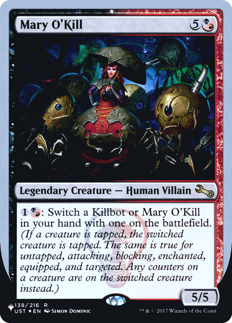 Mary O'Kill (UPLIST-050) - The List (Unfinity Foil Edition) Foil - Premium MTG Single from Wizards of the Coast - Just $0.25! Shop now at Game Crave Tournament Store