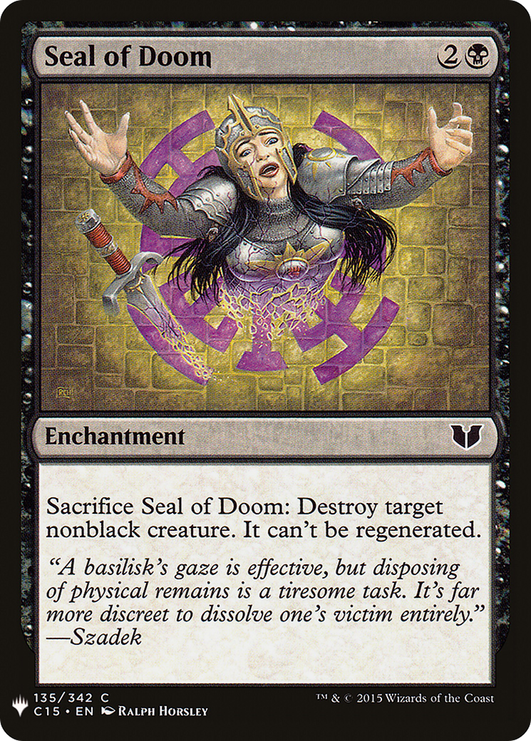 Seal of Doom (MB1-765) - Mystery Booster - Premium MTG Single from Wizards of the Coast - Just $0.08! Shop now at Game Crave Tournament Store