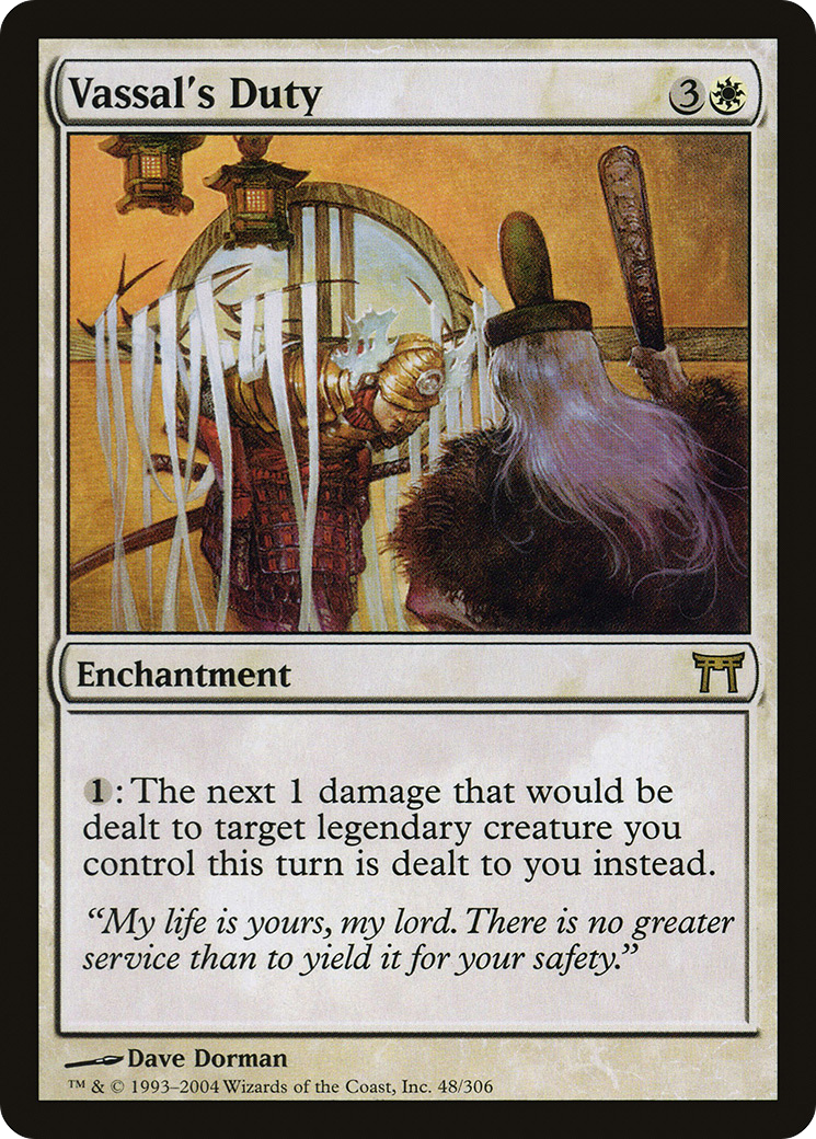 Vassal's Duty (CHK-048) - Champions of Kamigawa - Premium MTG Single from Wizards of the Coast - Just $0.28! Shop now at Game Crave Tournament Store