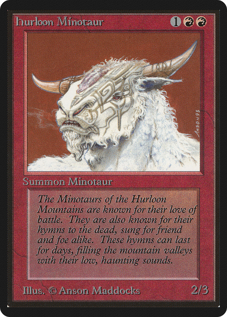 Hurloon Minotaur (LEB-159) - Limited Edition Beta - Premium MTG Single from Wizards of the Coast - Just $4.03! Shop now at Game Crave Tournament Store