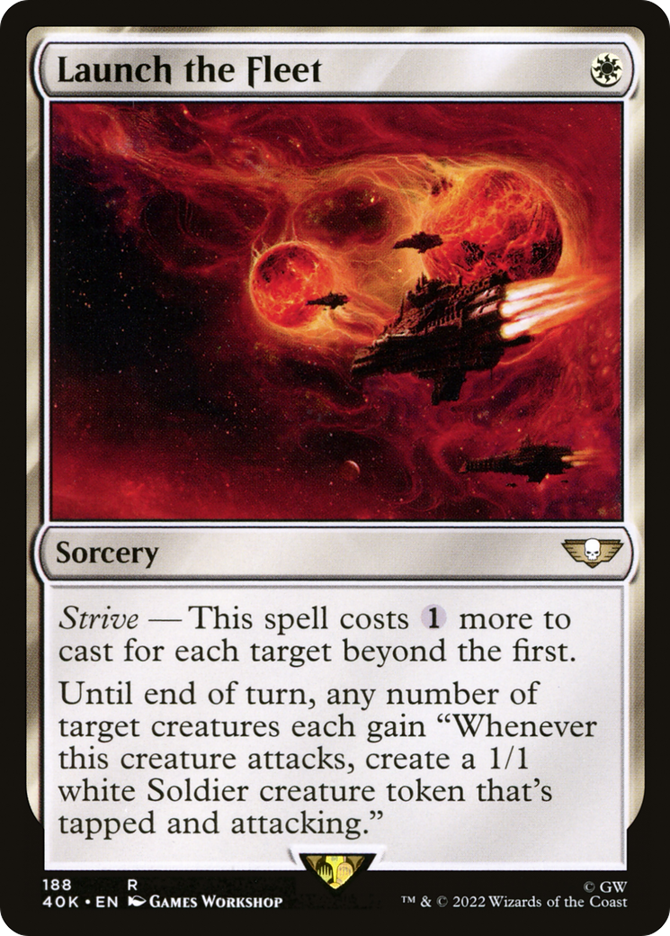 Launch the Fleet (40K-188) - Warhammer 40,000 Commander - Premium MTG Single from Wizards of the Coast - Just $0.08! Shop now at Game Crave Tournament Store