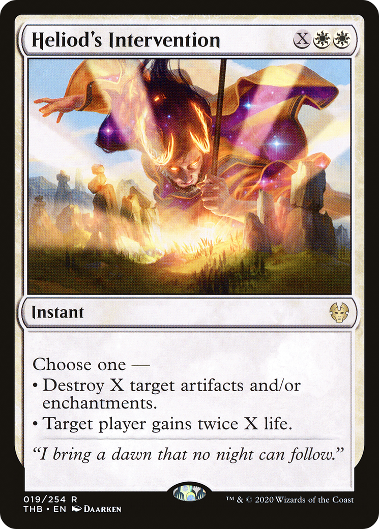 Heliod's Intervention (THB-019) - Theros Beyond Death - Premium MTG Single from Wizards of the Coast - Just $0.44! Shop now at Game Crave Tournament Store