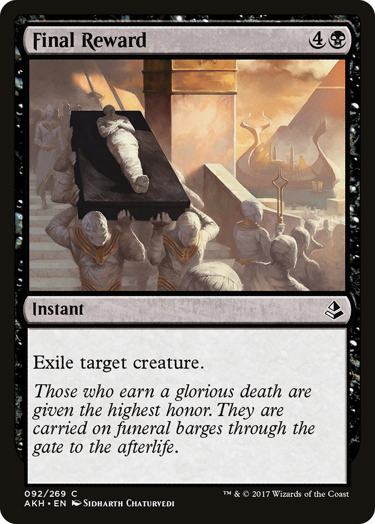 Final Reward (AKH-092) - Amonkhet - Premium MTG Single from Wizards of the Coast - Just $0.25! Shop now at Game Crave Tournament Store
