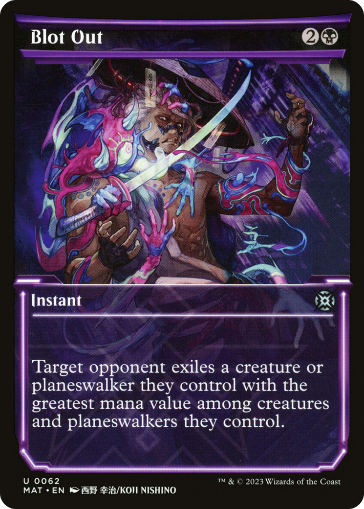 Blot Out (MAT-062) - March of the Machine: The Aftermath: (Showcase) Foil - Premium MTG Single from Wizards of the Coast - Just $0.08! Shop now at Game Crave Tournament Store
