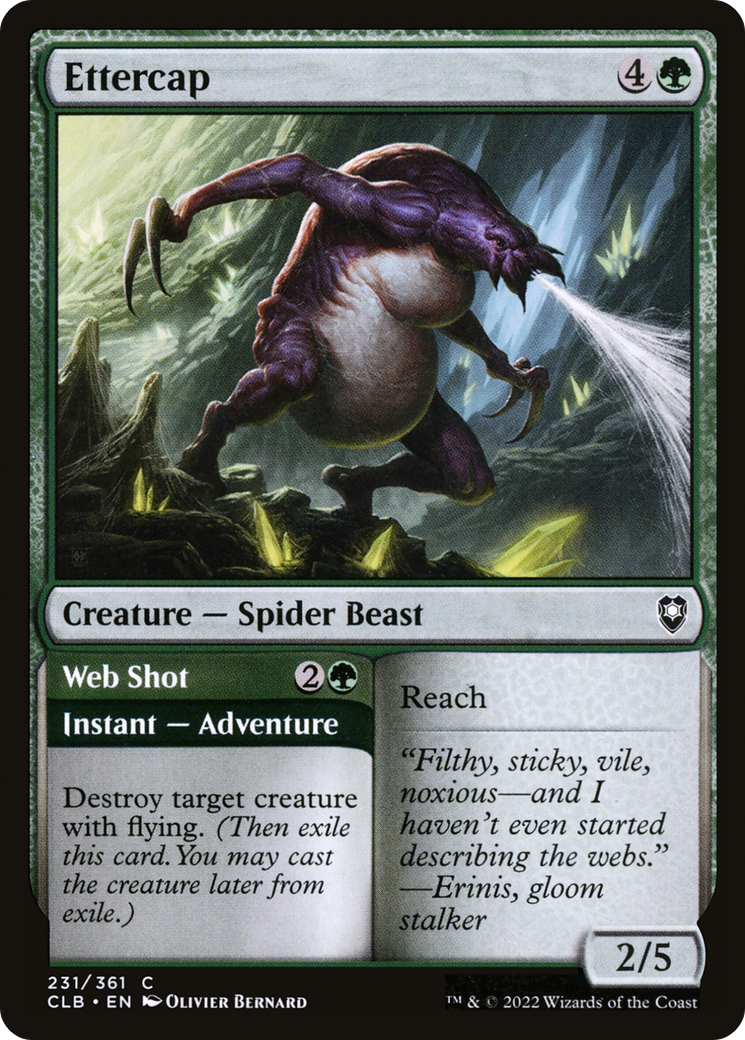 Ettercap // Web Shot (CLB-231) - Commander Legends: Battle for Baldur's Gate - Premium MTG Single from Wizards of the Coast - Just $0.08! Shop now at Game Crave Tournament Store
