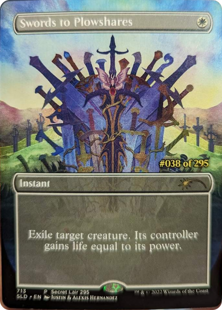 Swords to Plowshares (SLD-713) - Secret Lair Drop Foil - Premium MTG Single from Wizards of the Coast - Just $215.47! Shop now at Game Crave Tournament Store