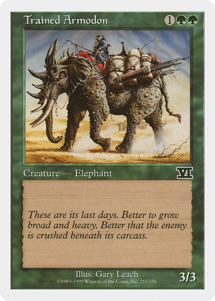 Trained Armodon (6ED-257) - Classic Sixth Edition - Premium MTG Single from Wizards of the Coast - Just $0.08! Shop now at Game Crave Tournament Store