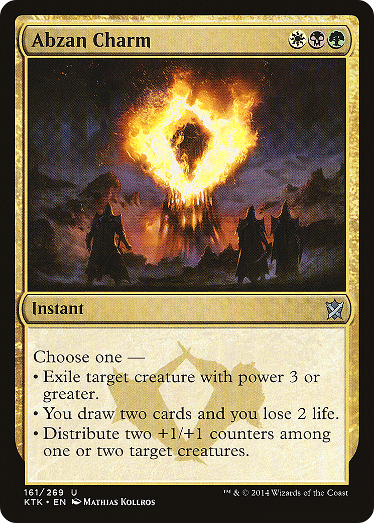 Abzan Charm (KTK-161) - Khans of Tarkir Foil - Premium MTG Single from Wizards of the Coast - Just $0.21! Shop now at Game Crave Tournament Store