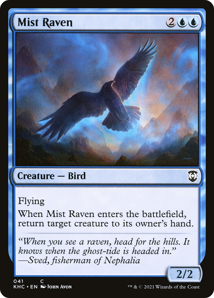 Mist Raven (KHC-041) - Kaldheim Commander - Premium MTG Single from Wizards of the Coast - Just $0.08! Shop now at Game Crave Tournament Store