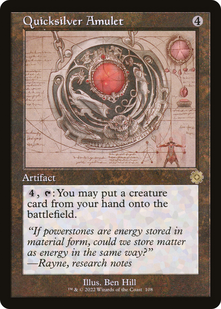 Quicksilver Amulet (BRR-108) - The Brothers' War Retro Artifacts - Premium MTG Single from Wizards of the Coast - Just $0.32! Shop now at Game Crave Tournament Store