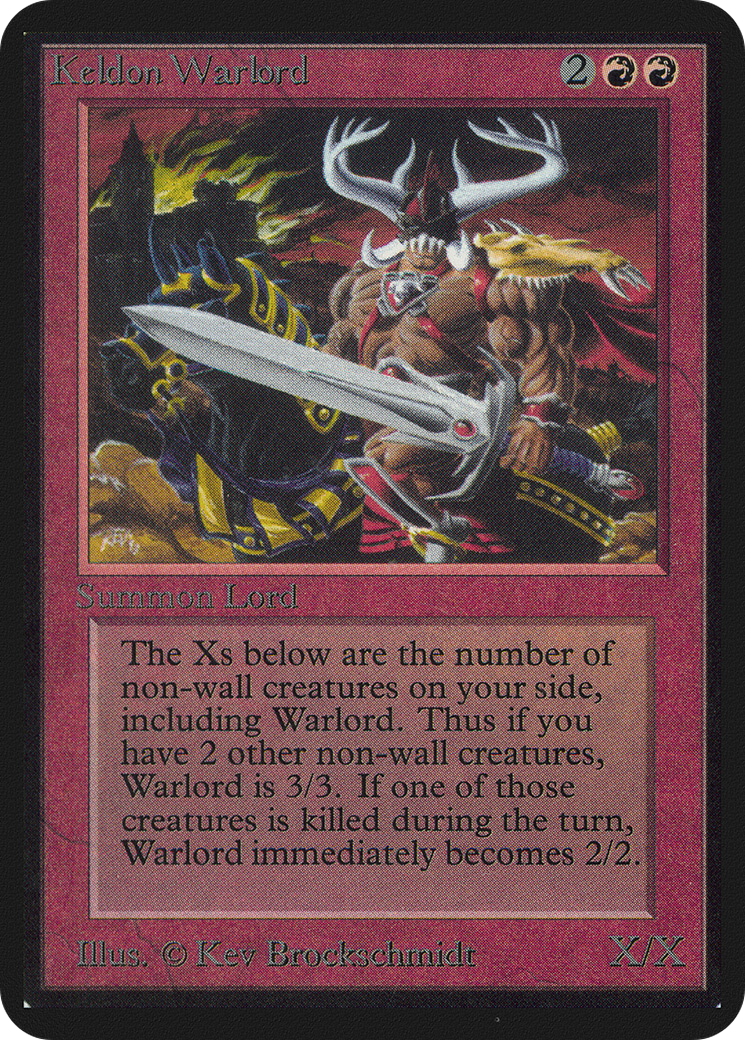 Keldon Warlord (LEA-160) - Limited Edition Alpha - Premium MTG Single from Wizards of the Coast - Just $28.78! Shop now at Game Crave Tournament Store