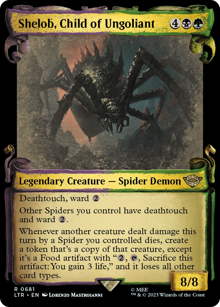 Shelob, Child of Ungoliant (LTR-681) - The Lord of the Rings: Tales of Middle-earth: (Showcase) - Premium MTG Single from Wizards of the Coast - Just $0.82! Shop now at Game Crave Tournament Store