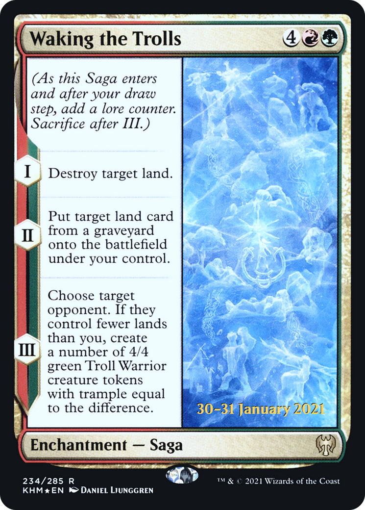 Waking the Trolls (PKHM-234S) - Kaldheim Promos Foil - Premium MTG Single from Wizards of the Coast - Just $0.12! Shop now at Game Crave Tournament Store