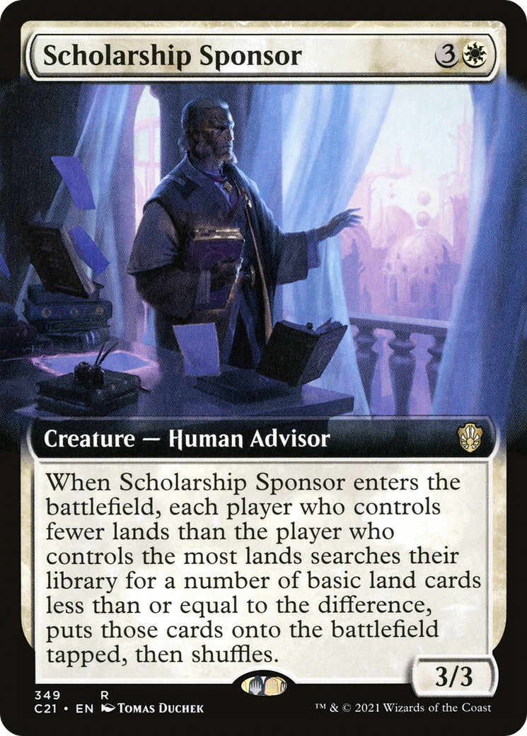 Scholarship Sponsor (C21-349) - Commander 2021: (Extended Art) - Premium MTG Single from Wizards of the Coast - Just $0.08! Shop now at Game Crave Tournament Store