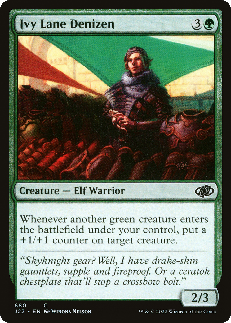 Ivy Lane Denizen (J22-680) - Jumpstart 2022 - Premium MTG Single from Wizards of the Coast - Just $0.25! Shop now at Game Crave Tournament Store