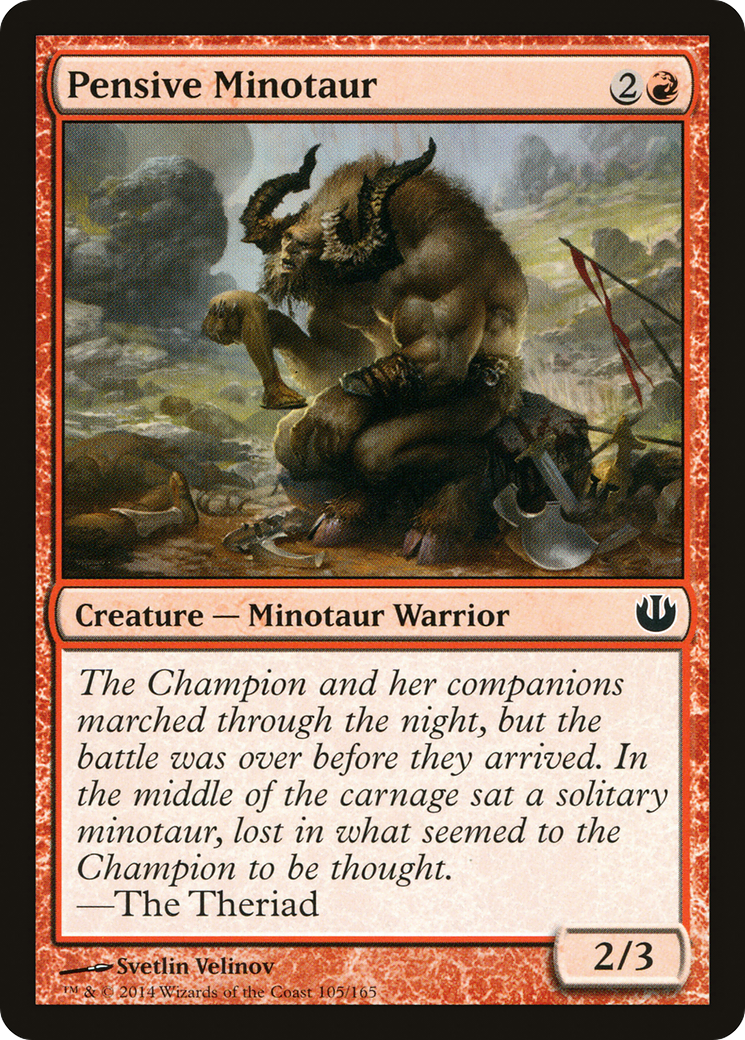 Pensive Minotaur (JOU-105) - Journey into Nyx Foil - Premium MTG Single from Wizards of the Coast - Just $0.08! Shop now at Game Crave Tournament Store