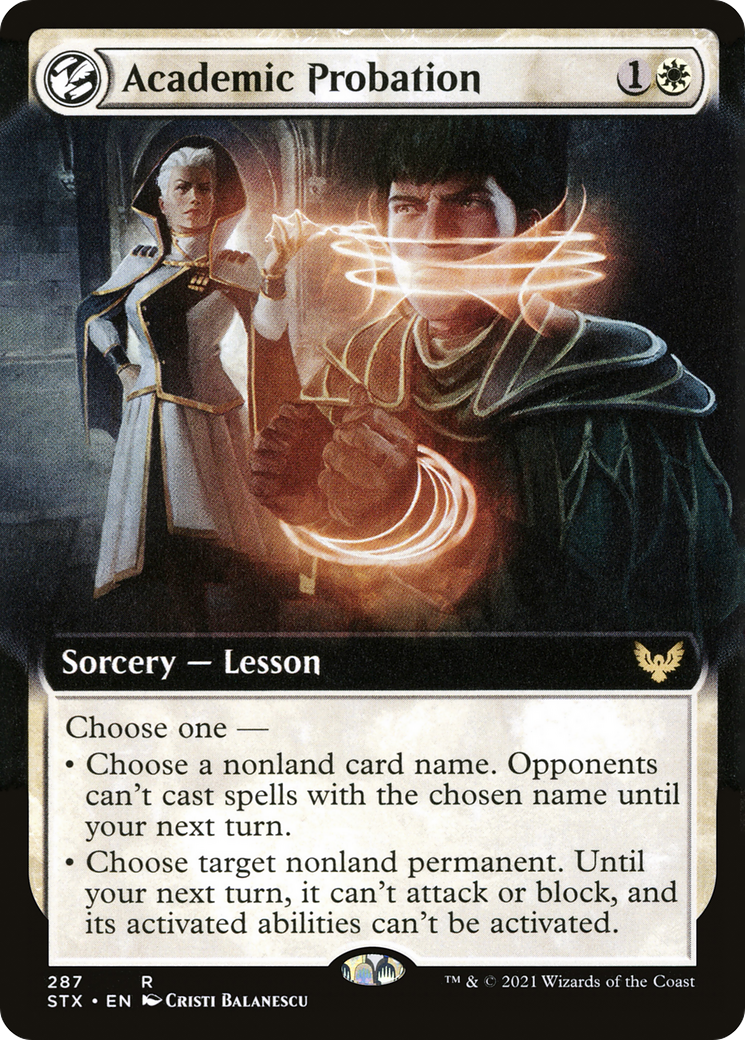 Academic Probation (STX-287) - Strixhaven: School of Mages: (Extended Art, lesson) Foil - Premium MTG Single from Wizards of the Coast - Just $0.25! Shop now at Game Crave Tournament Store