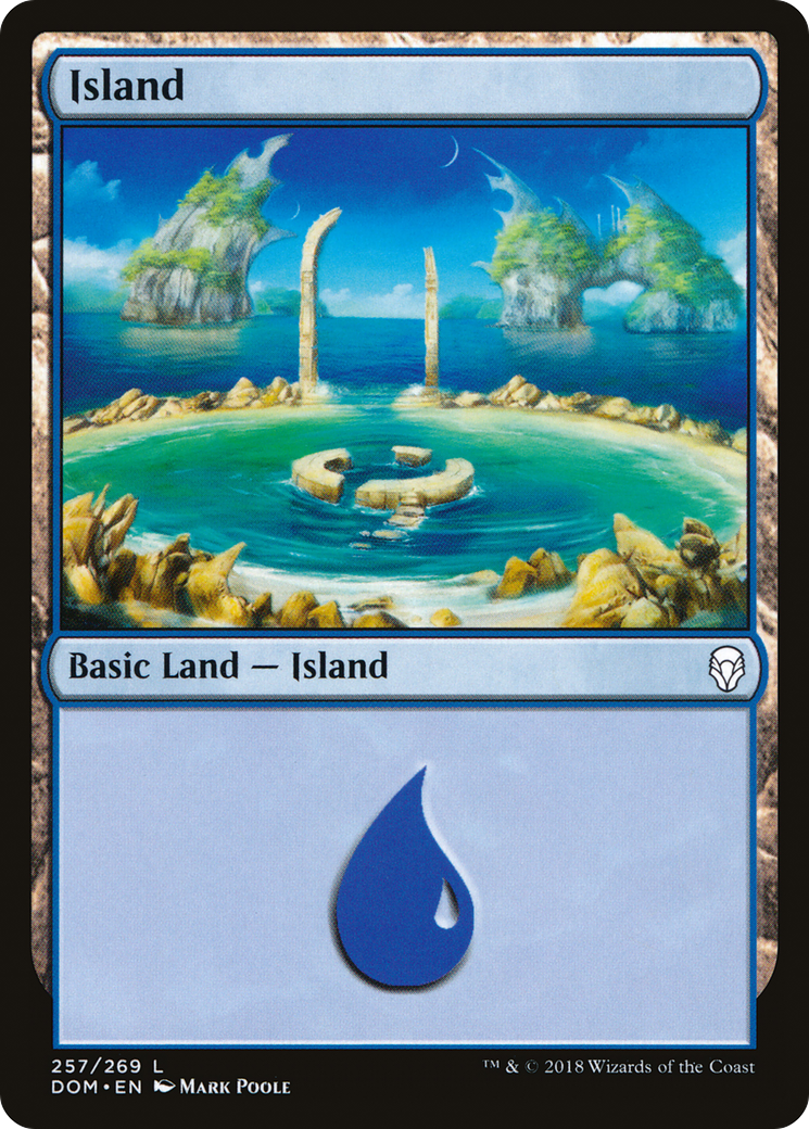Island (DOM-257) - Dominaria Foil - Premium MTG Single from Wizards of the Coast - Just $0.15! Shop now at Game Crave Tournament Store