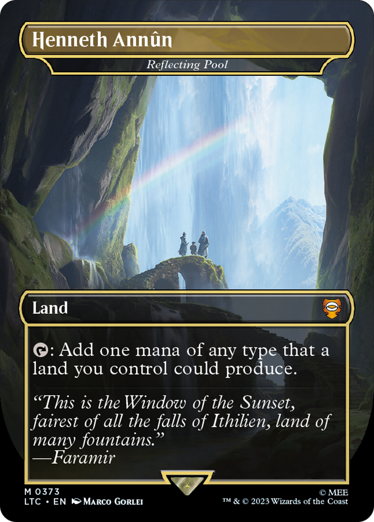 Reflecting Pool (LTC-373) - Tales of Middle-earth Commander / Henneth Annûn (Borderless) Foil - Premium MTG Single from Wizards of the Coast - Just $19.74! Shop now at Game Crave Tournament Store