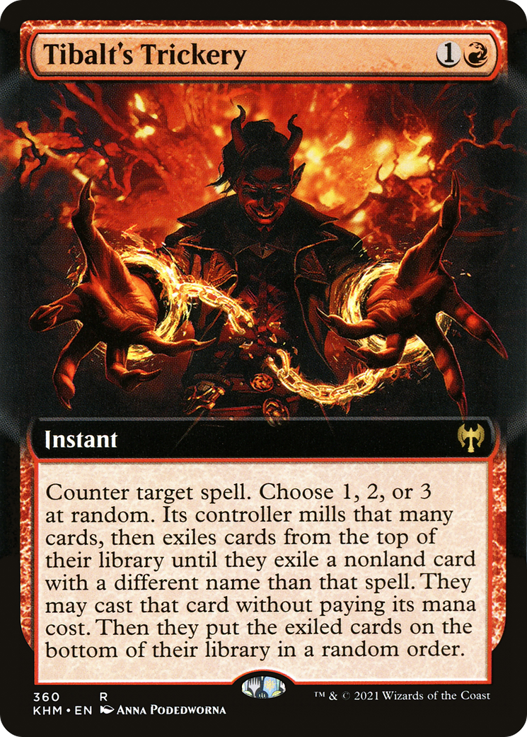 Tibalt's Trickery (KHM-360) - Kaldheim: (Extended Art) - Premium MTG Single from Wizards of the Coast - Just $2.81! Shop now at Game Crave Tournament Store