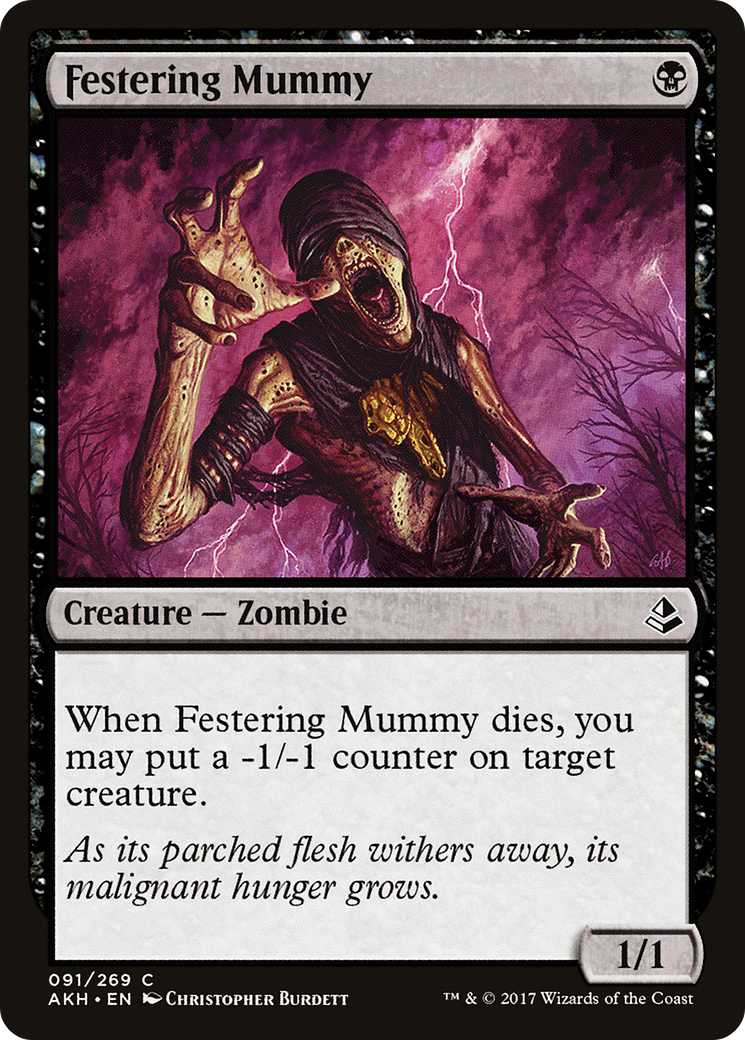 Festering Mummy (AKH-091) - Amonkhet Foil - Premium MTG Single from Wizards of the Coast - Just $0.24! Shop now at Game Crave Tournament Store