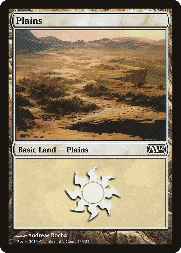 Plains (M14-233) - Magic 2014 - Premium MTG Single from Wizards of the Coast - Just $0.25! Shop now at Game Crave Tournament Store