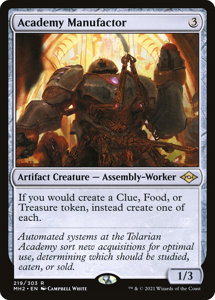 Academy Manufactor (MH2-219) - Modern Horizons 2 - Premium MTG Single from Wizards of the Coast - Just $0.56! Shop now at Game Crave Tournament Store