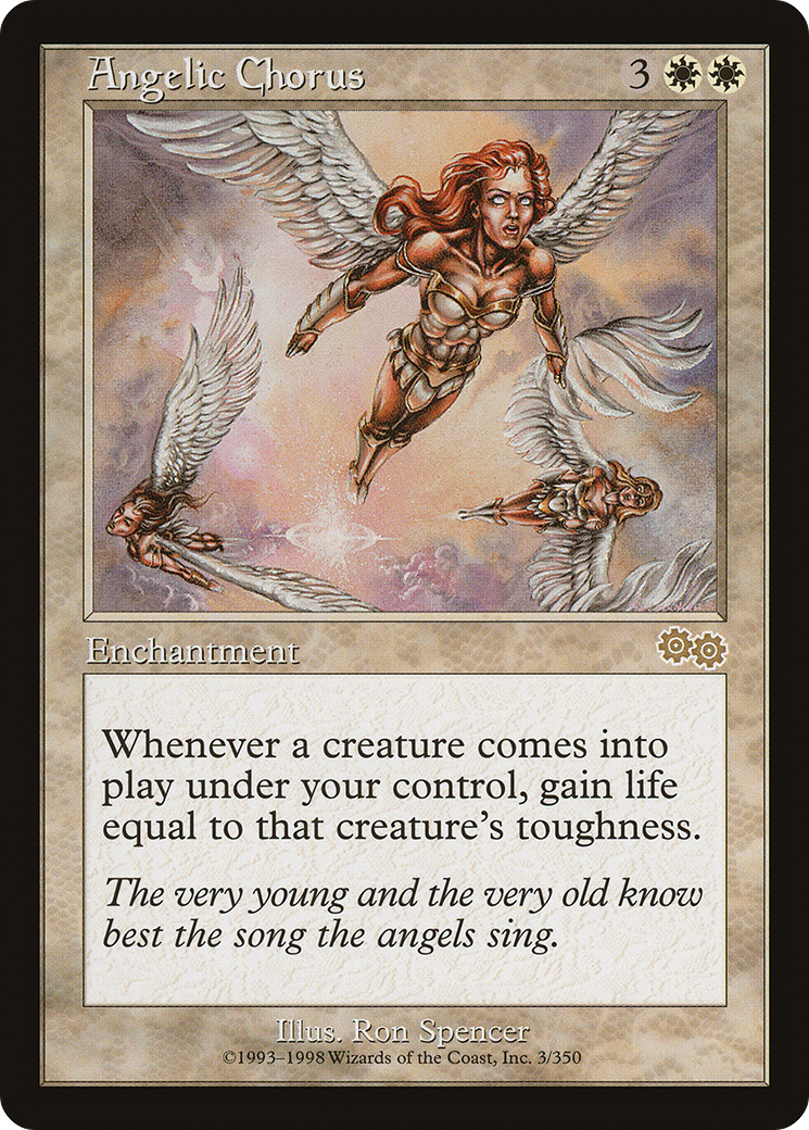 Angelic Chorus (USG-003) - Urza's Saga - Premium MTG Single from Wizards of the Coast - Just $2.51! Shop now at Game Crave Tournament Store