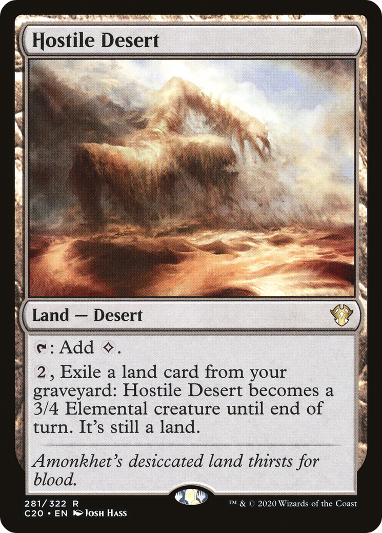 Hostile Desert (C20-281) - Commander 2020 - Premium MTG Single from Wizards of the Coast - Just $0.08! Shop now at Game Crave Tournament Store