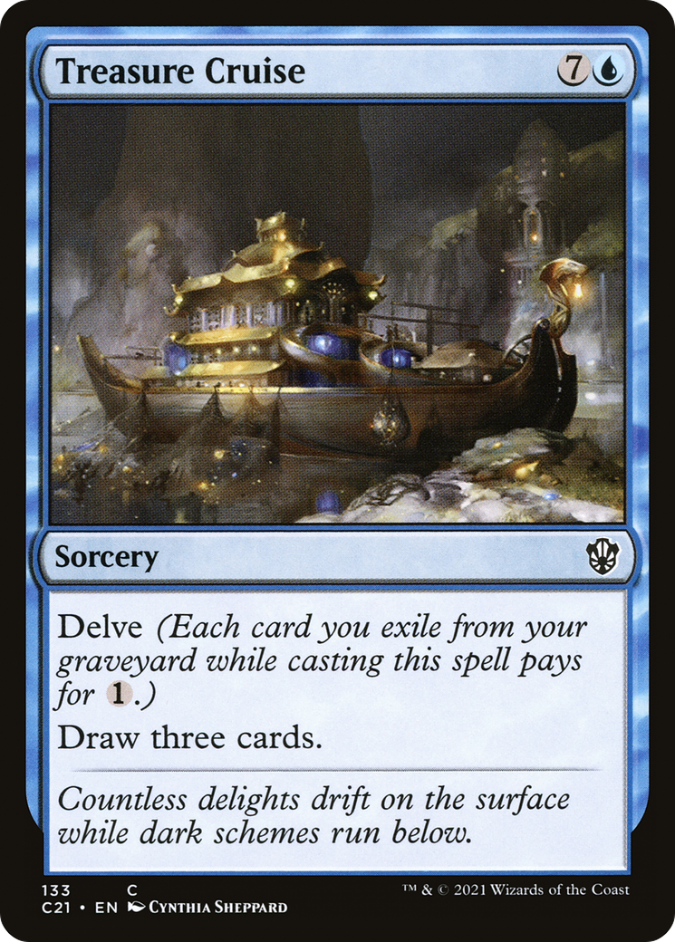 Treasure Cruise (C21-133) - Commander 2021 - Premium MTG Single from Wizards of the Coast - Just $0.25! Shop now at Game Crave Tournament Store