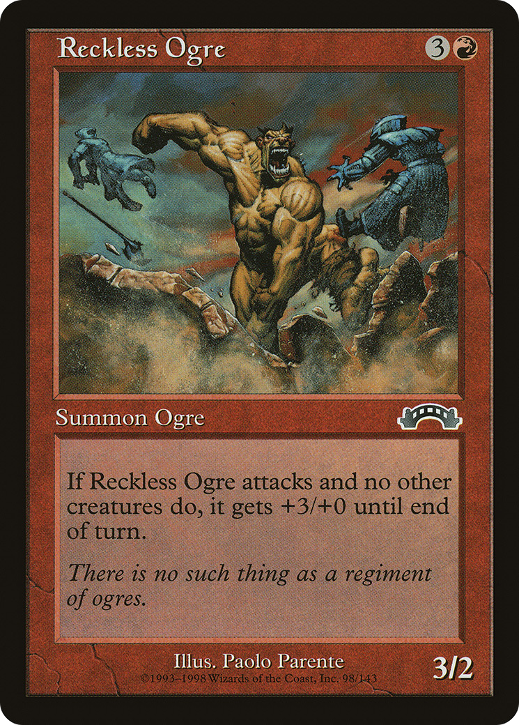 Reckless Ogre (EXO-098) - Exodus - Premium MTG Single from Wizards of the Coast - Just $0.08! Shop now at Game Crave Tournament Store