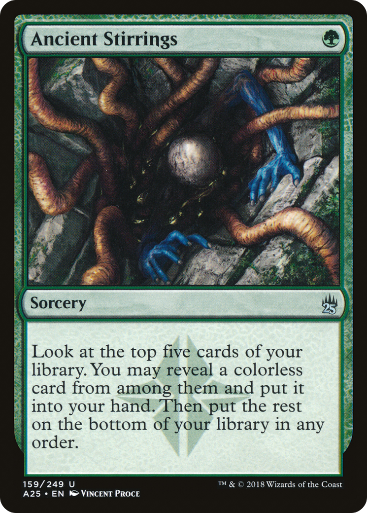 Ancient Stirrings (A25-159) - Masters 25 Foil - Premium MTG Single from Wizards of the Coast - Just $0.29! Shop now at Game Crave Tournament Store