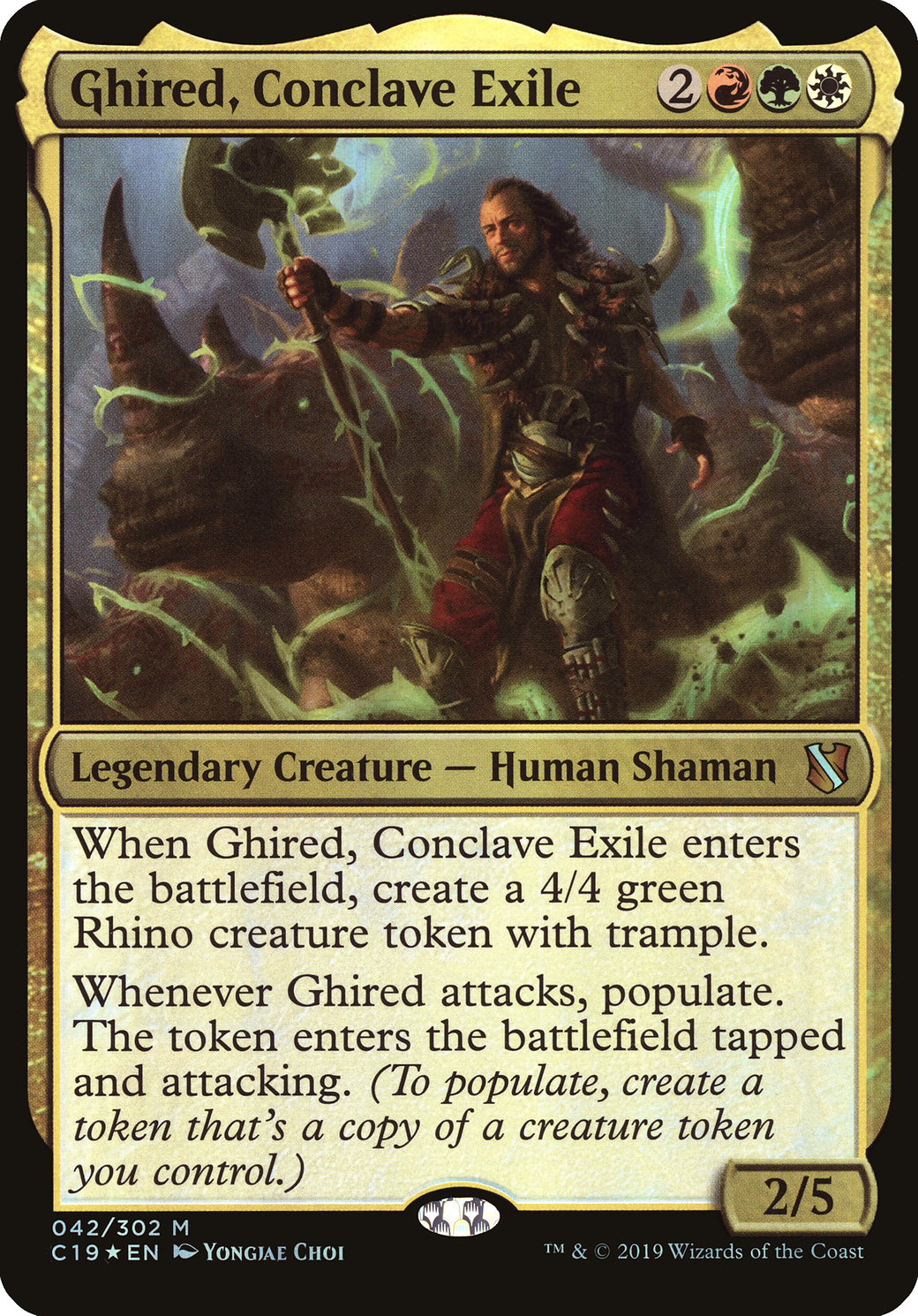 Ghired, Conclave Exile (OC19-042) - Commander 2019 Oversized Foil - Premium MTG Single from Wizards of the Coast - Just $0.54! Shop now at Game Crave Tournament Store