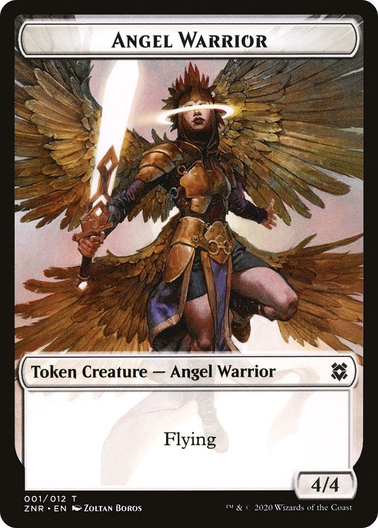 Angel Warrior (TZNR-001) - Zendikar Rising Tokens Foil - Premium MTG Single from Wizards of the Coast - Just $0! Shop now at Game Crave Tournament Store