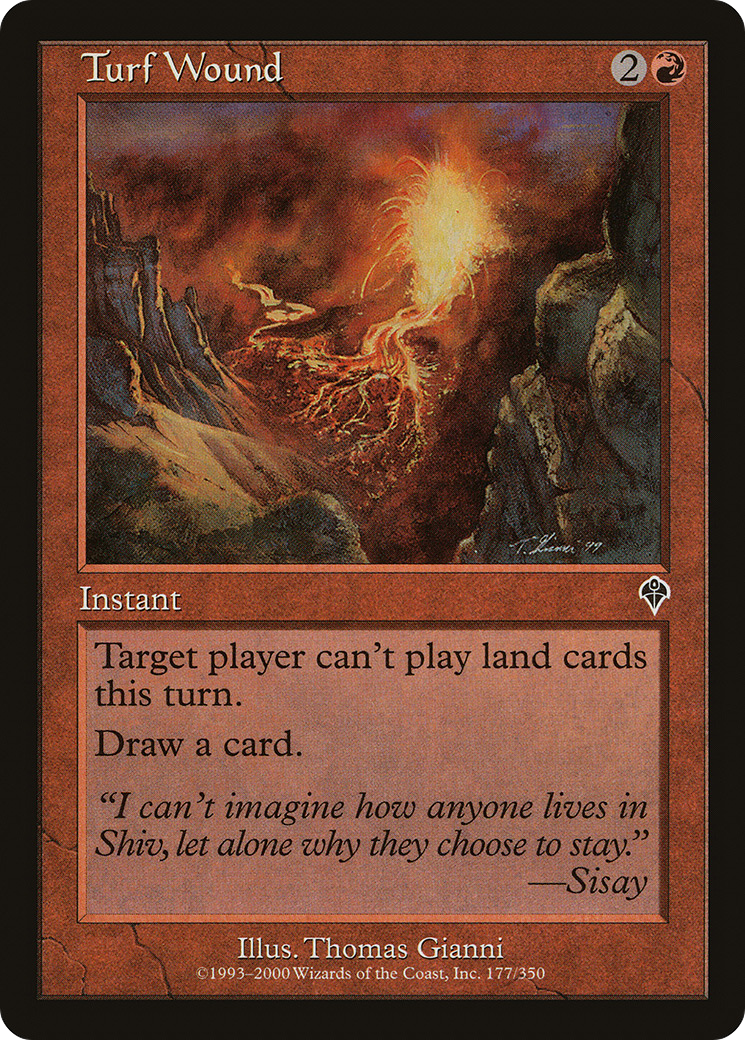 Turf Wound (INV-177) - Invasion - Premium MTG Single from Wizards of the Coast - Just $0.25! Shop now at Game Crave Tournament Store