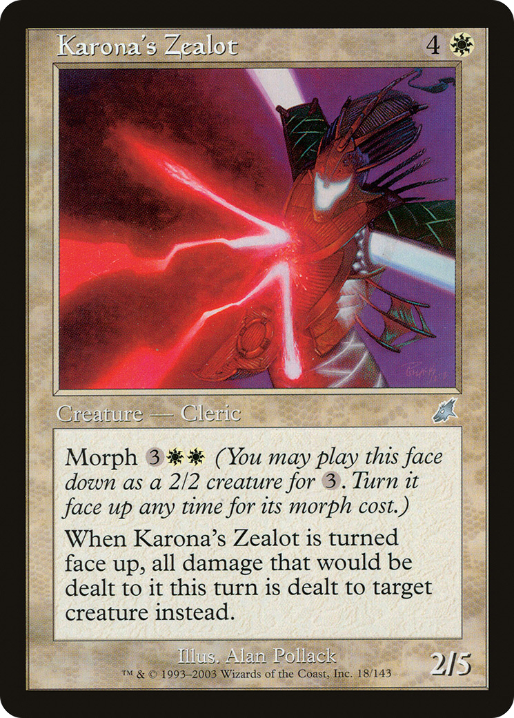 Karona's Zealot (SCG-018) - Scourge - Premium MTG Single from Wizards of the Coast - Just $0.25! Shop now at Game Crave Tournament Store