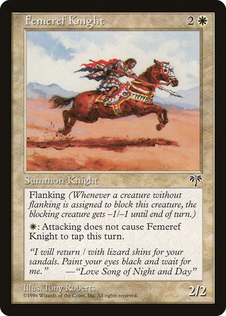 Femeref Knight (MIR-018) - Mirage - Premium MTG Single from Wizards of the Coast - Just $0.25! Shop now at Game Crave Tournament Store