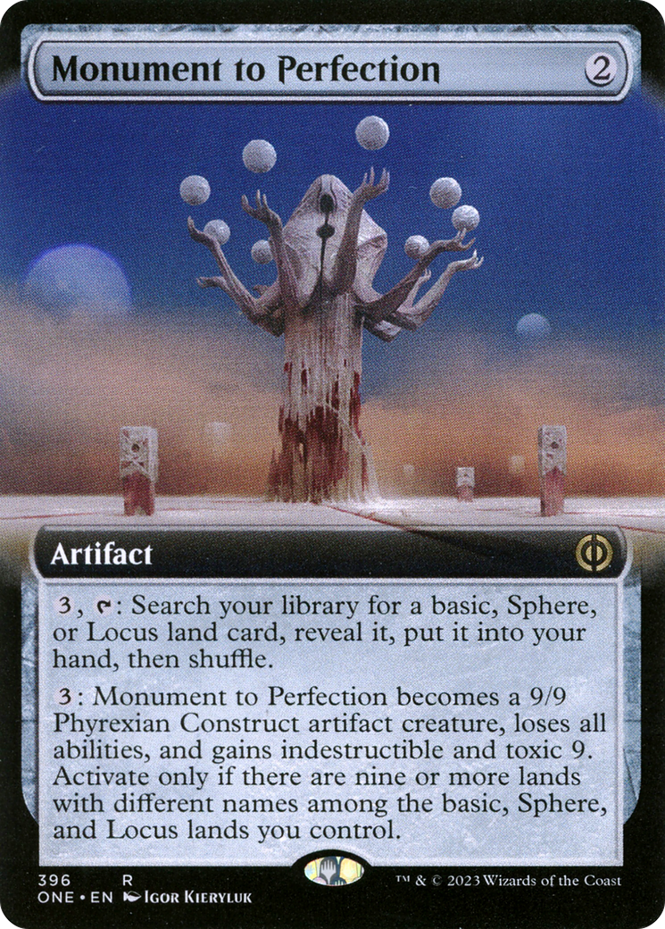 Monument to Perfection (ONE-396) - Phyrexia: All Will Be One: (Extended Art) - Premium MTG Single from Wizards of the Coast - Just $0.25! Shop now at Game Crave Tournament Store