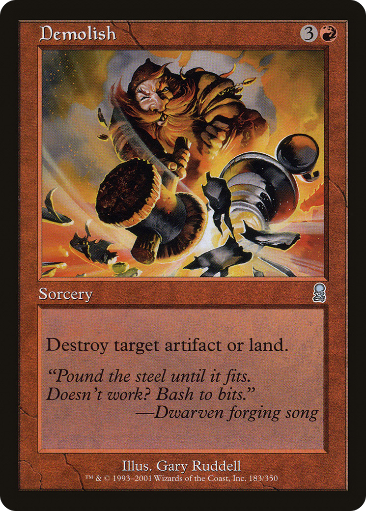 Demolish (ODY-183) - Odyssey - Premium MTG Single from Wizards of the Coast - Just $0.08! Shop now at Game Crave Tournament Store