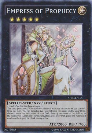 Empress of Prophecy (AP05-EN020) - Astral Pack 5 Unlimited - Premium Yugioh Single from Konami - Just $0.25! Shop now at Game Crave Tournament Store