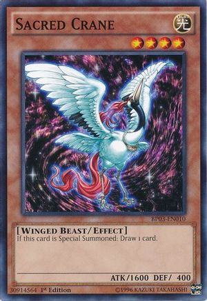 Sacred Crane (BP03-EN010) - Battle Pack 3: Monster League 1st Edition - Premium Yugioh Single from Konami - Just $0.08! Shop now at Game Crave Tournament Store