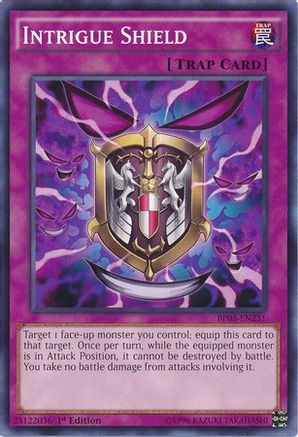 Intrigue Shield (BP03-EN231) - Battle Pack 3: Monster League 1st Edition - Premium Yugioh Single from Konami - Just $0.25! Shop now at Game Crave Tournament Store